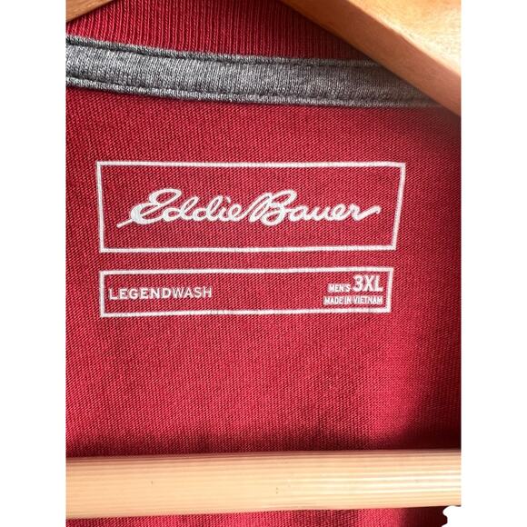 Eddie Bauer Men's T-Shirt Red 100% Cotton Size 3XL - Picture 4 of 5